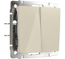 Выключатель двухклавишный с самовозвратом Werkel слоновая кость W1122403 4690389192326