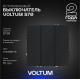 Выключатель встраиваемый Voltum S70 трехклавишный 10А, (графит) VLS030107