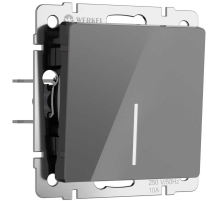 Выключатель одноклавишный с подсветкой Werkel графит акрил W1110144 4690389197413