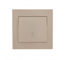 Выключатель проходной Lezard Rain кремовый 703-0303-105