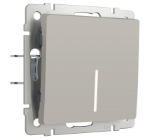 Выключатель одноклавишный проходной с подсветкой (дымчатый) W1212104/ a069450