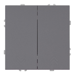 Переключатель 2-клавишный (механизм), СЗК, Stekker, 250В, 10А Эмили, RSW10-5107-10ZK, платиново-серый, soft touch 50241