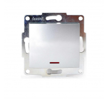 Выключатель с подсветкой Lezard Karina матовое серебро 707-4388-111