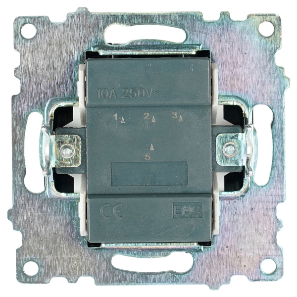 Выключатель трехклавишный Stekker Катрин GLS10-7108-05 черный 49172