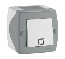 Выключатель Mono Electric Octans IP20 одноклавишный бело-серый 104-020001-100