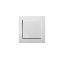 Выключатель двухклавишный Liregus Epsilon белый 28-0022