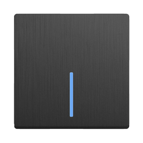 Выключатель Werkel одноклавишный проходной с подсветкой графит рифленый W1112104 4690389158421