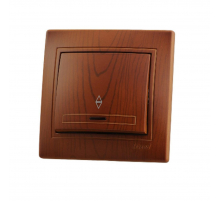 Выключатель проходной с подсветкой Lezard Mira сосна 701-0801-114