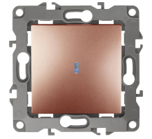 Выключатель одноклавишный с подсветкой ЭРА 12 10AX 250V 12-1102-14 Б0019282