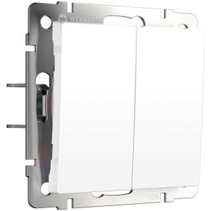 Выключатель двухклавишный с самовозвратом Werkel белый матовый W1122461 4690389192364