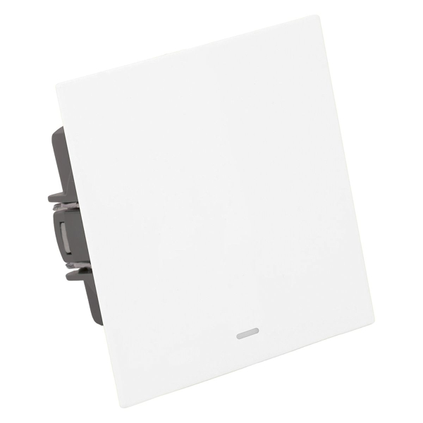 Выключатель 1-клавишный c индикатором (механизм), Stekker, 250В, 10А Мия, RSW10-3101-01, белая магнолия 50431