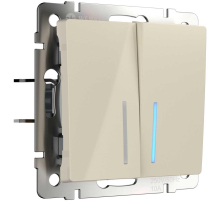Выключатель двухклавишный с подсветкой Werkel слоновая кость W1120103 4690389155611