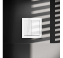 Выключатель встраиваемый S70 для жалюзи 10А, (белый глянцевый) Voltum VLS020701
