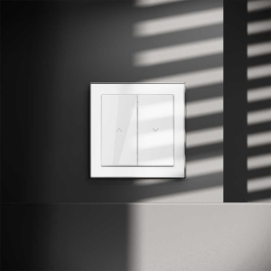 Выключатель встраиваемый S70 для жалюзи 10А, (белый глянцевый) Voltum VLS020701
