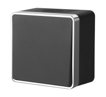 Выключатель одноклавишный влагозащищенный Werkel Gallant черный/хром W5010235 4690389164040