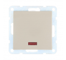 Выключатель LK Studio 1-кл., c индикатором (схема 1L) 16 A, 250 B (бежевый) LK60 860201-1
