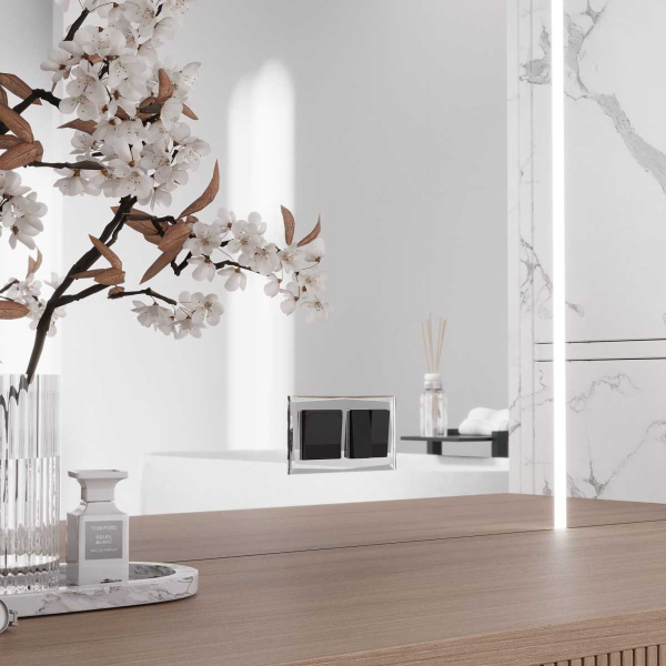 Выключатель Werkel двухклавишный черный акрил W1120048 4690389197642