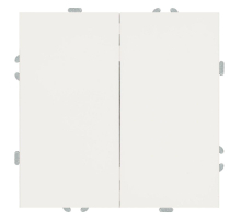 Выключатель двухклавишный Stekker Эмили белый фарфор RSW10-5104-01 49866