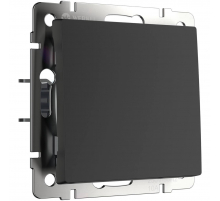 Выключатель Werkel одноклавишный черный матовый W1110008 4690389156588