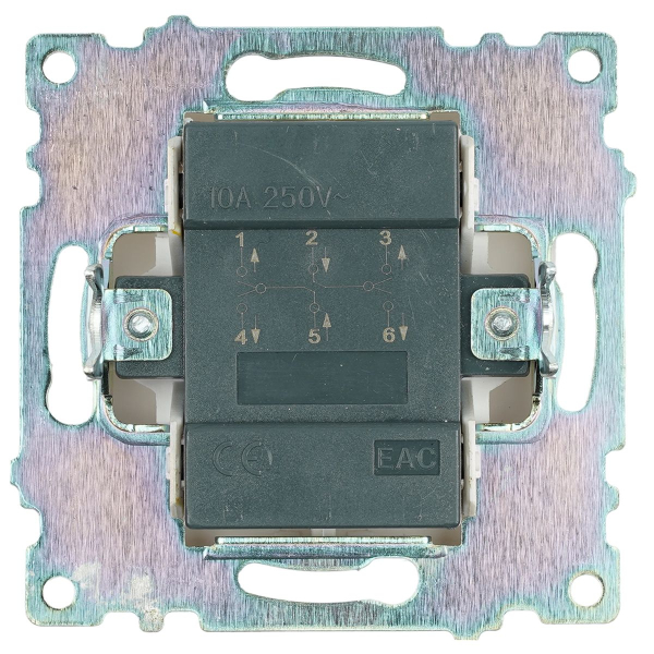 Переключатель двухклавишный Stekker Катрин GLS10-7107-01 белый 49166