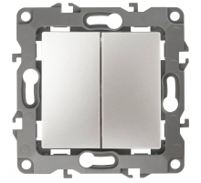 Выключатель двухклавишный ЭРА 12 10AX 250V 12-1104-15 Б0019290