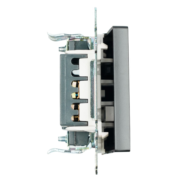 Выключатель одноклавишный Stekker Катрин черный GLS10-7103-05 39603