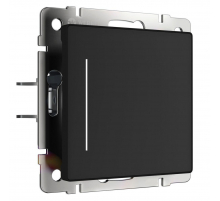 Сенсорный выключатель одноклавишный Werkel с подсветкой черный W4513008 4690389197918