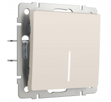 Выключатель одноклавишный Werkel с подсветкой айвори матовый W1110162 4690389184574