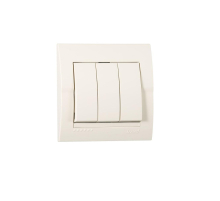 Выключатель тройной Lezard Deriy кремовый 702-0303-109