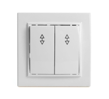 Переключатель двухклавишный Stekker Эрна белый PSW10-9005-01 39919