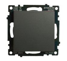 Переключатель одноклавишный Stekker Катрин графит GLS10-7105-06 49412