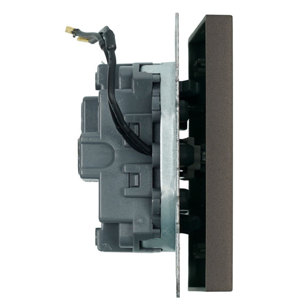 Выключатель 1-клавишный c индикатором (механизм), Stekker, 250В, 10А Эмили, RSW10-5101-09, антрацит, soft touch 49915