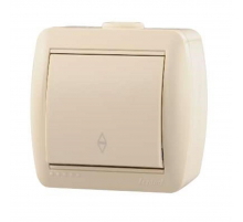 Выключатель проходной Lezard Nata кремовый 710-0300-105