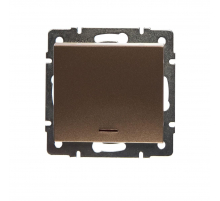 Выключатель с подсветкой Lezard Rain бронза 703-3188-111