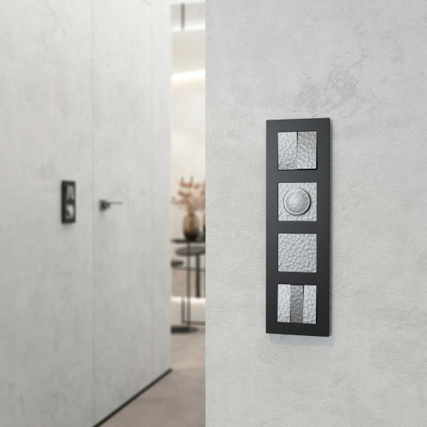 Выключатель Werkel Hammer двухклавишный серебряный W1220006 4690389162299