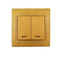 Выключатель двойной с подсветкой Lezard Mira ольха 701-0701-112