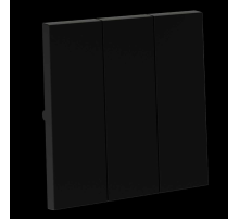 Клавиши для выключателя/переключателя трехклавишного S70 (черный матовый) Voltum VLS000508