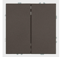 Выключатель 2-клавишный (механизм), Stekker, 250В, 10А Эмили, RSW10-5104-09, антрацит, soft touch 49918