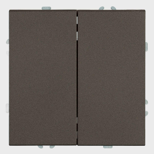 Выключатель 2-клавишный (механизм), Stekker, 250В, 10А Эмили, RSW10-5104-09, антрацит, soft touch 49918