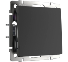 Перекрестный выключатель Werkel одноклавишный черный матовый W1113008 4690389156687