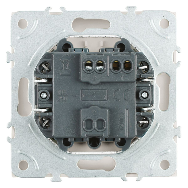 Выключатель одноклавишный Stekker Эмили белый фарфор RSW10-5103-01 49865