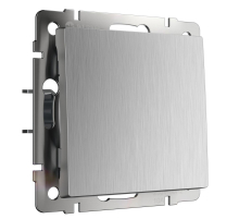 Выключатель одноклавишный Werkel cеребряный рифленый W1110009 4690389158865