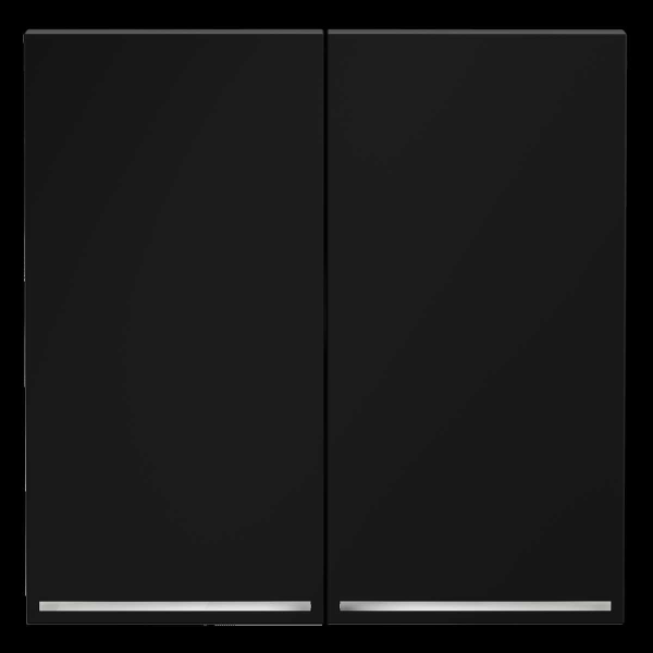 Клавиши для выключателя/переключателя двухклавишного с подсветкой S70 (графит) Voltum VLS000407