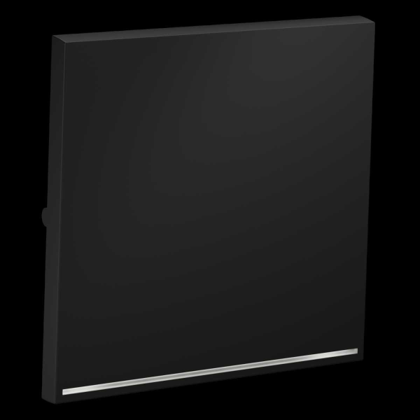 Клавиша для выключателя/переключателя одноклавишного с подсветкой S70 (графит) Voltum VLS000207