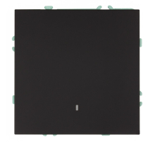 Выключатель 1-клавишный c индикатором (механизм), STEKKER, 250В, 10А, серия Эмили, RSW10-5101-05, черный уголь, soft touch 49837