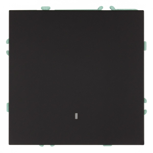 Выключатель 1-клавишный c индикатором (механизм), STEKKER, 250В, 10А, серия Эмили, RSW10-5101-05, черный уголь, soft touch 49837