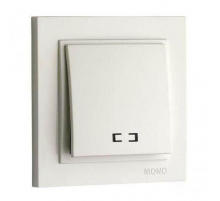 Выключатель Mono Electric Despina одноклавишный с подсветкой слоновая кость 102-010025-101