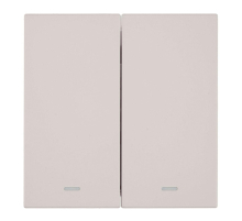 Выключатель 2-клавишный c индикатором (механизм), Stekker, 250В, 10А Мия, RSW10-3102-10, пудровый жемчуг 50476