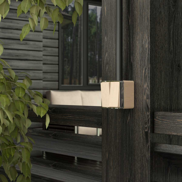 W5020210/ Выключатель двухклавишный влагозащищенный Gallant (шампань рифленый)