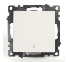 Переключатель одноклавишный Stekker Катрин белый GLS10-7105-01 39572